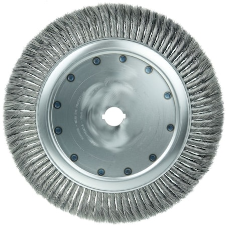 Weiler 14" High Density Knot Wire Wheel, .0118" Steel Fill, 1-1/4" 8309